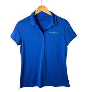 Nike Golf Polo Shirt Women’s Large Drifit Players Blue Athletic Performance